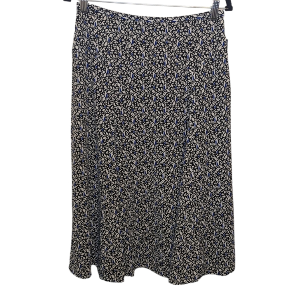 NWT Jones Wear Petite Cobalt Combo Liverpool Midi Skirt 💙🖤